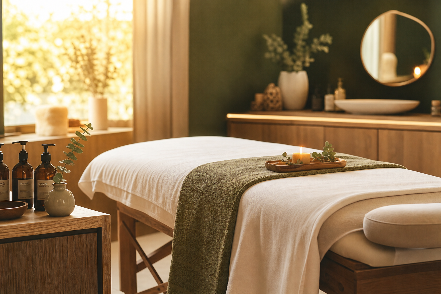 Professional massage therapy in a calm, serene setting